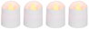 Sviečka MagicHome Vianoce, LED, sada 4 ks, jednoduché svietenie, 3,8x5 cm, pohyblivý plameň