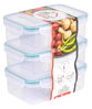 Dóza MagicHome Lunchbox E810x3 1000 ml, obdĺžniková, klip, PP, sada 3 ks, Clip