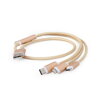 GEMBIRD Prepojovací kábel USB 2.0 samec/Micro USB 2.0 + APPLE Lightning + USB Type C 1m gold CC-USB2-AM31-1M-G
