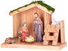 Dekorácia MagicHome Vianoce, Betlehem, drevo, polyresin, 15 cm