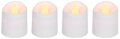 Sviečka MagicHome Vianoce, LED, sada 4 ks, jednoduché svietenie, 3,8x5 cm, pohyblivý plameň
