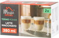 Pohár MagicHome Latte Macchiato na kávu/čaj, termo s dvojitou stenou, 380 ml, bal. 2 ks