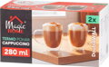 Hrnček MagicHome Cappuccino na kávu/čaj, termo s dvojitou stenou, 280 ml, bal. 2 ks