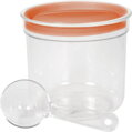 Dóza Curver® DRY FOOD, 1000 ml, s odmerkou, mix farieb mint/sivá/broskyňová, 13x12 cm