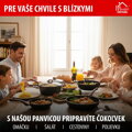 Panvica MagicHome Black Marble Line, 20 cm