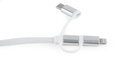 GEMBIRD Prepojovací kábel USB 2.0 samec/Micro USB 2.0 + APPLE Lightning + USB Type C 1m White CC-USB2-AMLM32-1M-W
