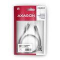 AXAGON BUCM-CM15AB, HQ kábel USB-C   USB-C, 1.5m, USB 2.0, PD 60W 3A, ALU, oplet, čierny
