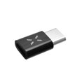 Redukce FIXED pre nabíjanie a dátový prenos z microUSB na USB-C 2.0, čierna