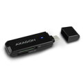 AXAGON CRE-S2C, USB 3.1 Type-C - externá SLIM čítačka 2-slot SD/microSD, podpora UHS-I