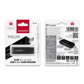 AXAGON CRE-S2C, USB 3.1 Type-C - externá SLIM čítačka 2-slot SD/microSD, podpora UHS-I