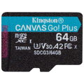 KINGSTON Canvas GO! Plus Micro SDXC 64GB Class 10, UHS-I, U3, V30, A2 (SDCG3/64GBSP)