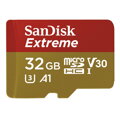 SanDisk Extreme micro SDHC 32 GB 100 MB/s A1 Class 10 UHS-I V30, adaptér