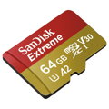 SanDisk Extreme micro SDXC 64 GB 160 MB/s A2 C10 V30 UHS-I U3 + Adaptér