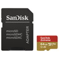 SanDisk Extreme micro SDXC 64 GB 160 MB/s A2 C10 V30 UHS-I U3, adaptér