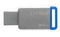 Kingston 64GB DataTraveler 50 (USB 3.0, Read 110MB/s, Write 15MB/s, kovový, modrý)