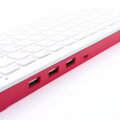 Raspberry Pi klávesnice, US, malinová/biela