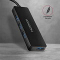AXAGON HUE-G1A, 4x USB 3.2 Gen 1 SLIM hub, kábel Type-A 14cm napevno