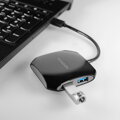 AXAGON HUE-S1B, 4x USB3.0 QUATTRO hub, 16cm kabel