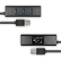 AXAGON HUE-S2BL, 4x USB3.0 CHARGING hub 1.2m kabel, micro USB nap. konektor