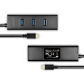 AXAGON HUE-S2C, Type-C 4x USB3.0 CHARGING hub, microUSB nap. konektor