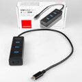 AXAGON HUE-S2C, Type-C 4x USB3.0 CHARGING hub, microUSB nap. konektor