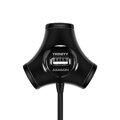 AXAGON HUE-X3B, 4x USB2.0 TRINITY hub, čierny