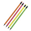 Trojhranná ceruzka s gumou FLUO