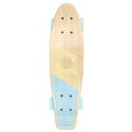Spokey WOO-FISH Drevený pennyboard 56 x 15 cm, ABEC7, svetlo modrý