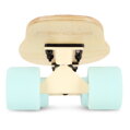 Spokey WOO-FISH Drevený pennyboard 56 x 15 cm, ABEC7, svetlo modrý