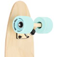 Spokey WOO-FISH Drevený pennyboard 56 x 15 cm, ABEC7, svetlo modrý