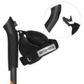Spokey RIFT Karbónové palice Nordic Walking 2-dielne, Easy click glove systém, šedo-oranžové