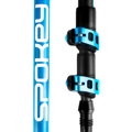 Spokey CARBON Trekingové palice karbónové 3-dielne, šedo-tyrkysové