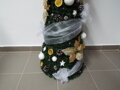 Vianočný stromček zdobený 130cm biely