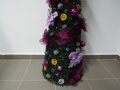 Vianočný stromček zdobený 130cm fialový