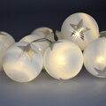 Solight 1V226 LED reťaz vianočné guľe, 10LED, 1m, 2x AA, časovač, IP20