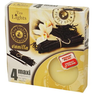 Čajové sviečky Maxi/4ks Vanilka