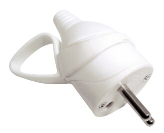 Solight P52 zástrčka priama s úchytom, IP20, biela