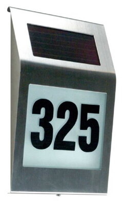 Domové číslo so solárnym osvetlením SB-T007B, 2x LED, nerez prevedenie