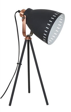 Solight WA002-B  stolná lampa Torino, trojnožka, 52cm, E27, čierna