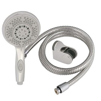 Sprchová sada – sprchová hlavica, 3 funkcie, hadica, 150 cm, držiak hlavice