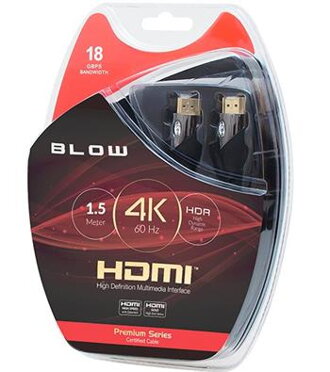 BLOW HDMI kábel 1,5m PREMIUM 4K 2.0 gold