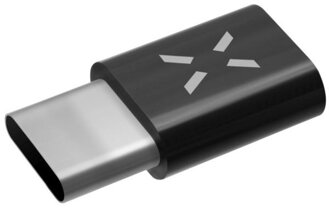 Redukce FIXED pre nabíjanie a dátový prenos z microUSB na USB-C 2.0, čierna