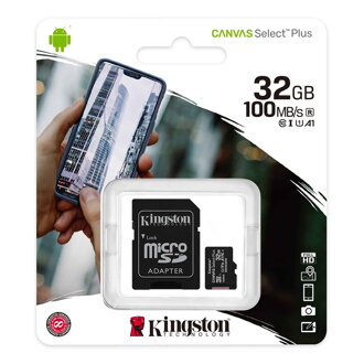 KINGSTON Canvas SELECT Plus Micro SDHC 32GB Class 10 UHS-I s adaptérom (SDCS2/32GB)
