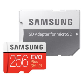 SAMSUNG Micro SDXC EVO+ 256GB UHS-I U3 + SD adaptér MB-MC256HA/EU