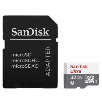 Sandisk Ultra microSDHC 32 GB 80 MB/s Class 10 UHS-I + Adaptér