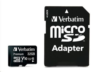 VERBATIM Premium U1 Micro SecureDigital SDHC/SDXC 32GB + SD Adaptér