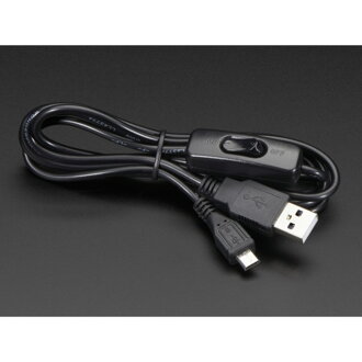 USB - microUSB kábel s vypínačom 1,5m čierny