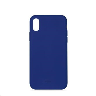 Puro silikónový obal s mikrovláknom pre iPhone X/XS 5.8" Dark Blue