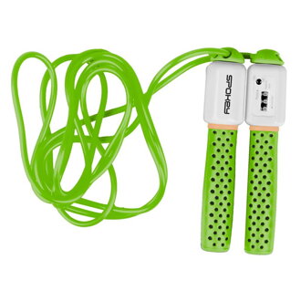 Spokey COUNTER ROPE II Švihadlo s počítadlom zelené