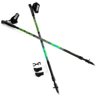 ZIGZAG II Hole Nordic Walking 2-dielne teleskopické modro-zelené, anti-shock